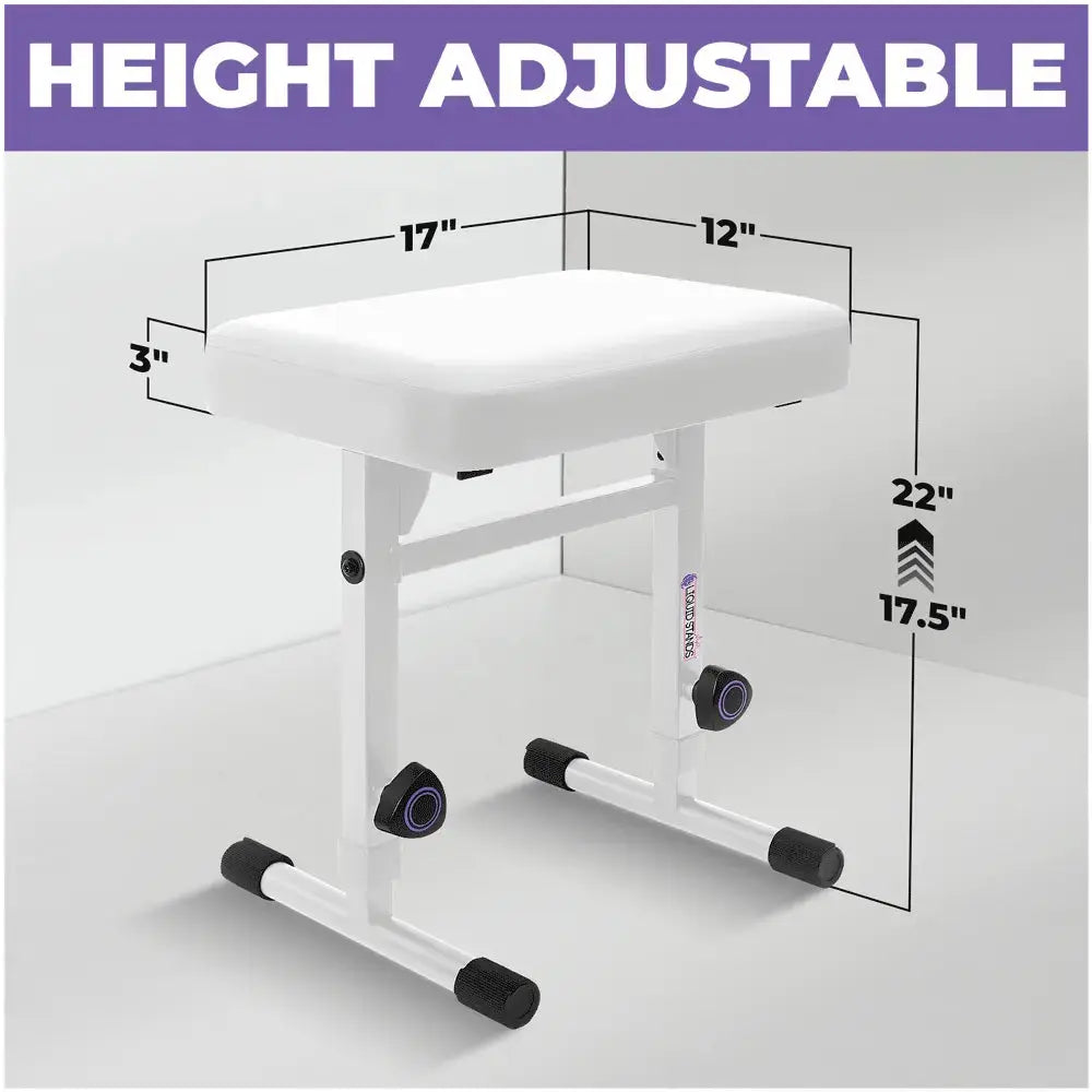 Adjustable White Keyboard Bench Seat Liquid Stands