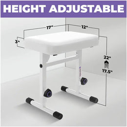 Adjustable White Keyboard Bench Seat Liquid Stands
