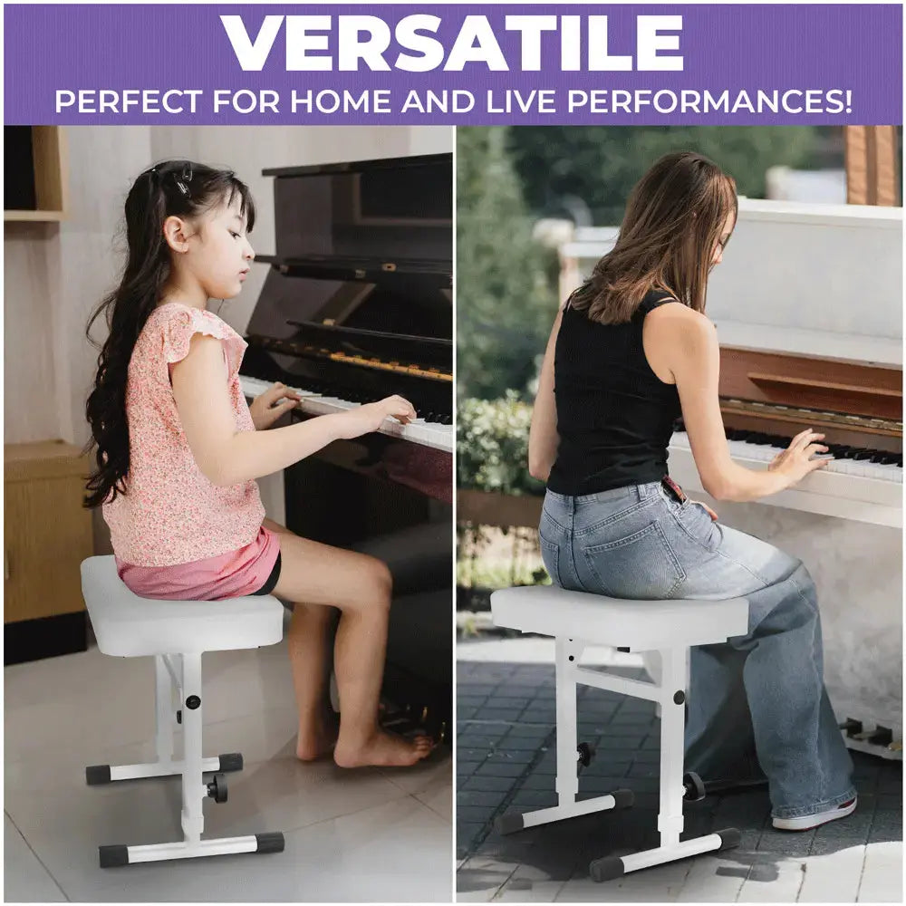 Adjustable White Keyboard Bench Seat Liquid Stands