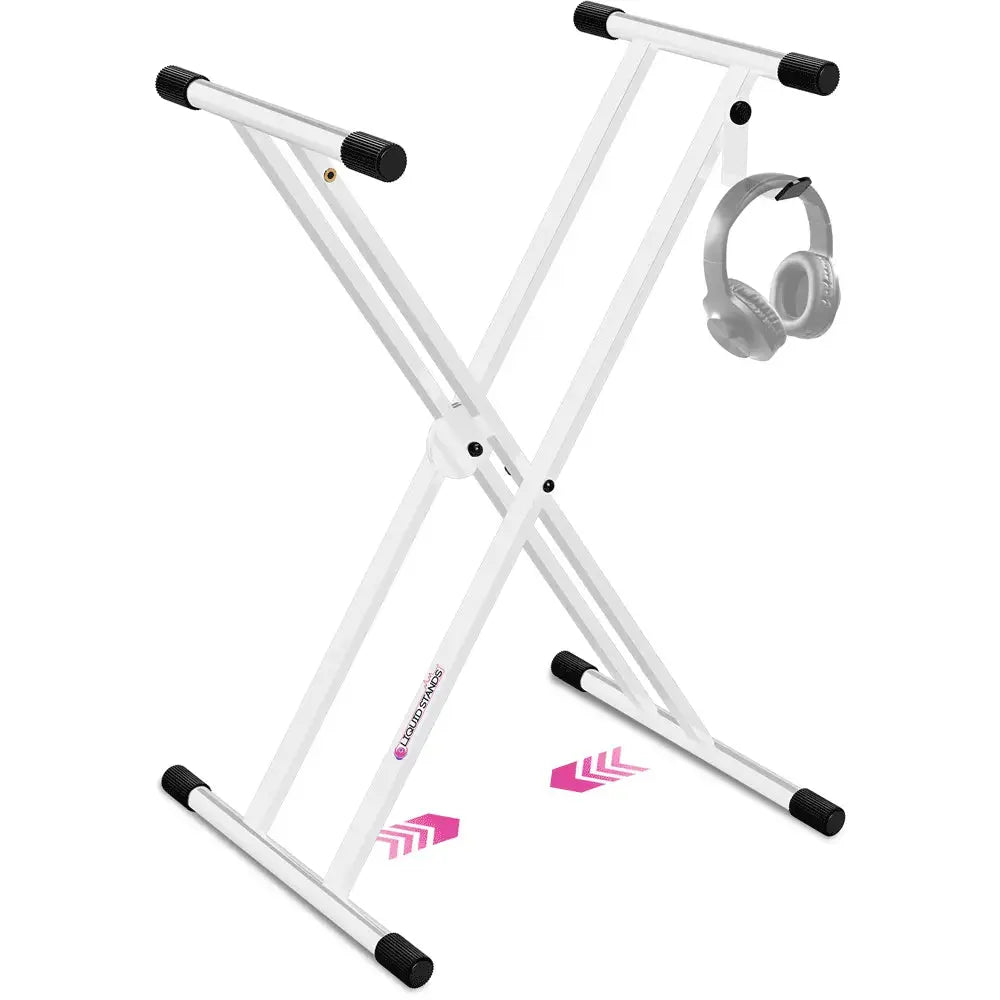 Adjustable X Style White Keyboard Stand Liquid Stands