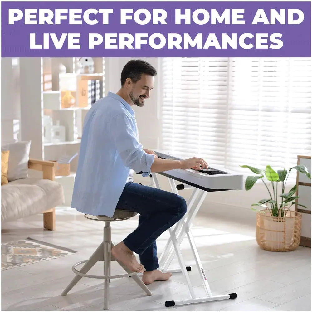 Adjustable X Style White Keyboard Stand Liquid Stands