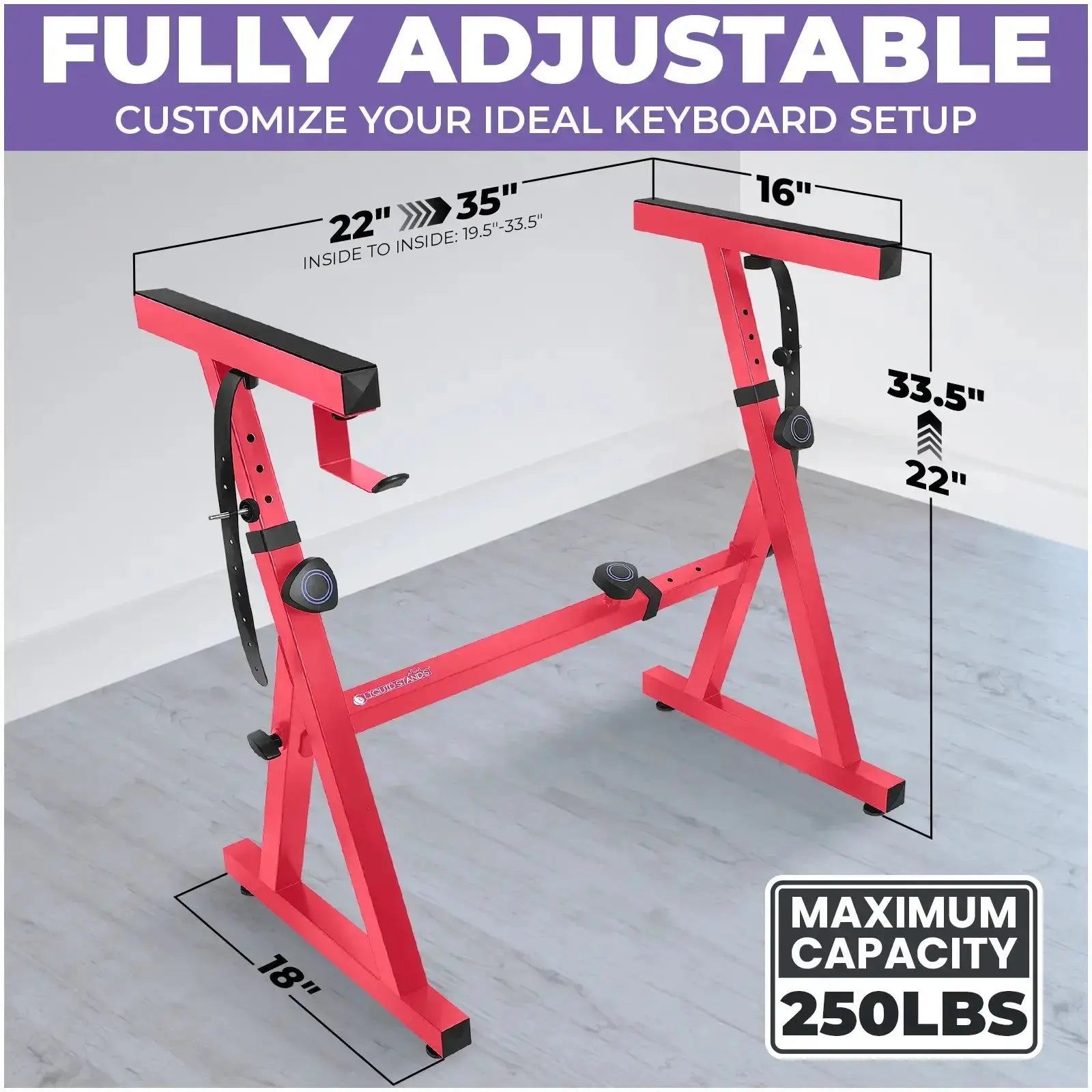 Adjustable Z Style Red Keyboard Stand Liquid Stands