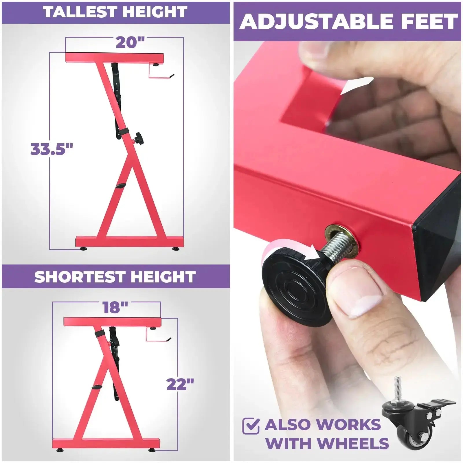 Adjustable Z Style Red Keyboard Stand Liquid Stands