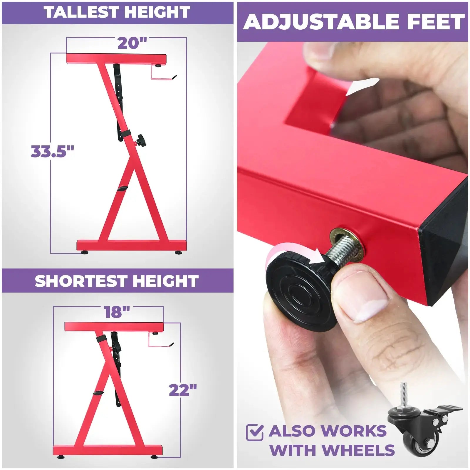 Adjustable Z Style Red Keyboard Stand Liquid Stands
