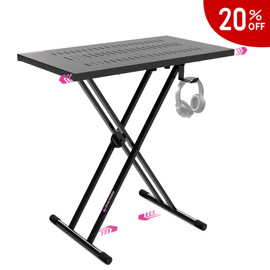 Refurbished Expandable DJ Table Portable Audio Mixer Stand Liquid Stands