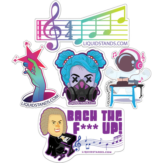 Assorted Sticker Pack Liquid Stands
