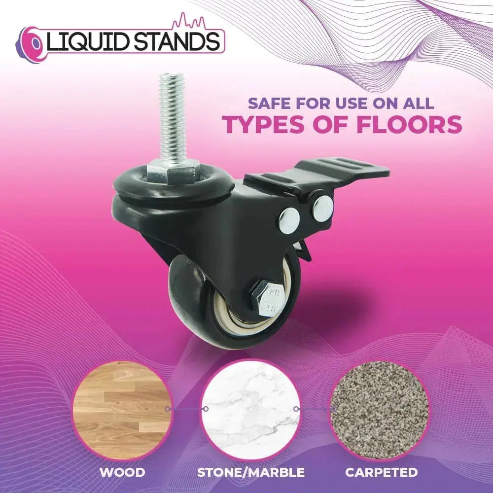 Replacement Wheel Set for Keyboard Stand Liquid Stands