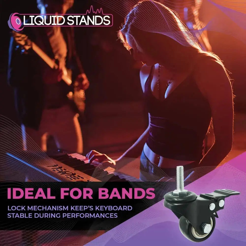 Replacement Wheel Set for Keyboard Stand Liquid Stands