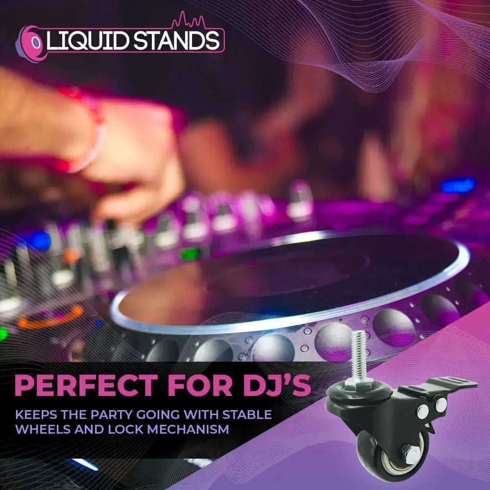 Replacement Wheel Set for Keyboard Stand Liquid Stands