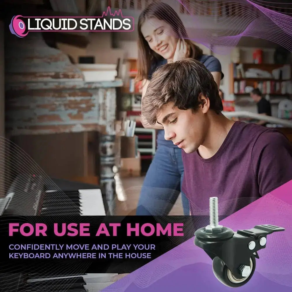 Replacement Wheel Set for Keyboard Stand Liquid Stands