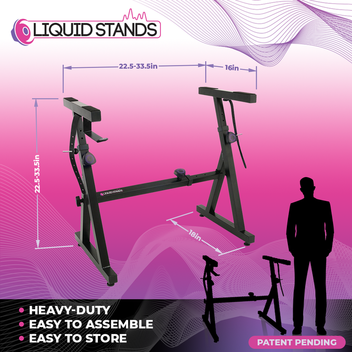 Adjustable Z Shape Black Keyboard Stand