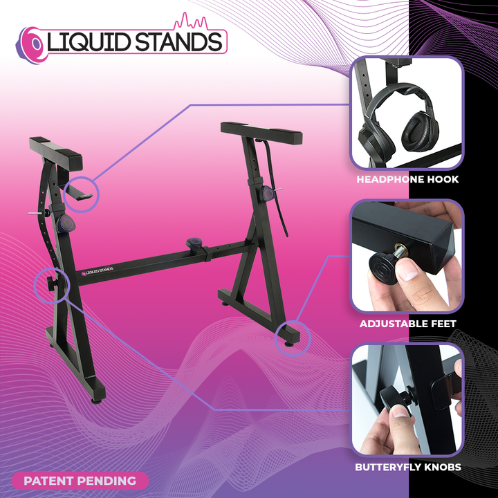 Adjustable Z Shape Black Keyboard Stand