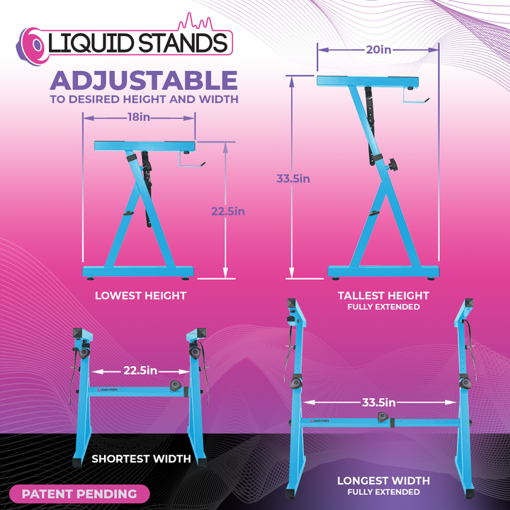 Adjustable Z Shape Light Blue Keyboard Stand