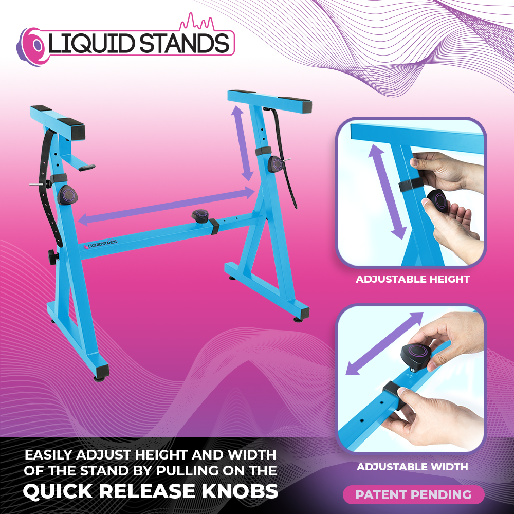 Adjustable Z Shape Light Blue Keyboard Stand