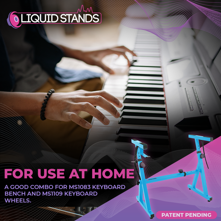 Adjustable Z Shape Light Blue Keyboard Stand