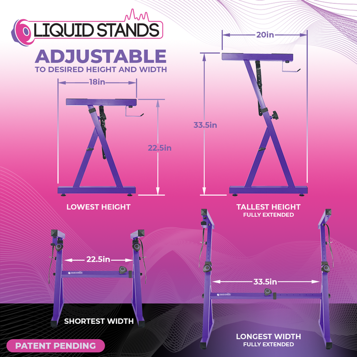 Adjustable Z Shape Purple Keyboard Stand