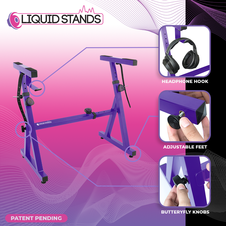 Adjustable Z Shape Purple Keyboard Stand