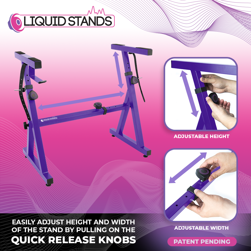 Adjustable Z Shape Purple Keyboard Stand